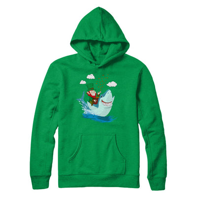 St Patricks Day Leprechaun Riding Shark T-Shirt & Hoodie | Teecentury.com