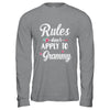 Grandmother Rules Don't Apply To Grammy T-Shirt & Hoodie | Teecentury.com