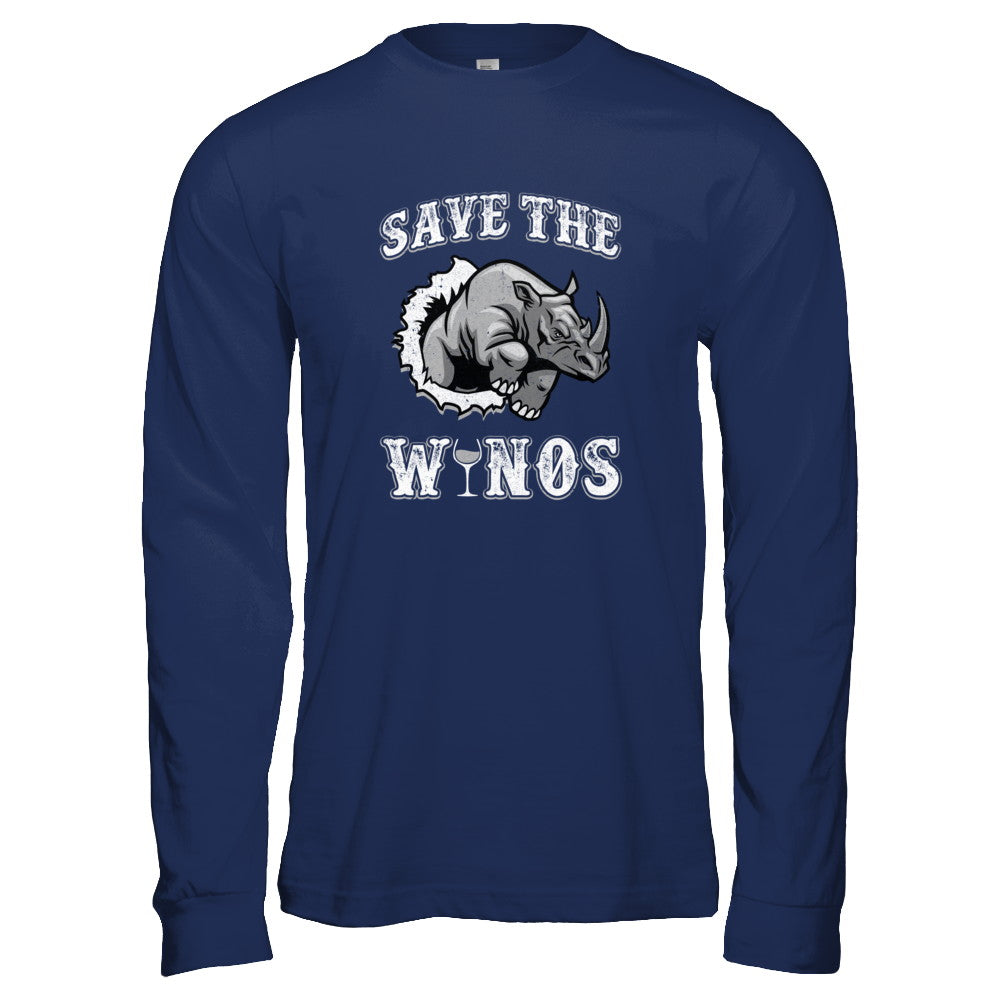 Save The Winos Wine Rhino T-Shirt & Tank Top | Teecentury.com