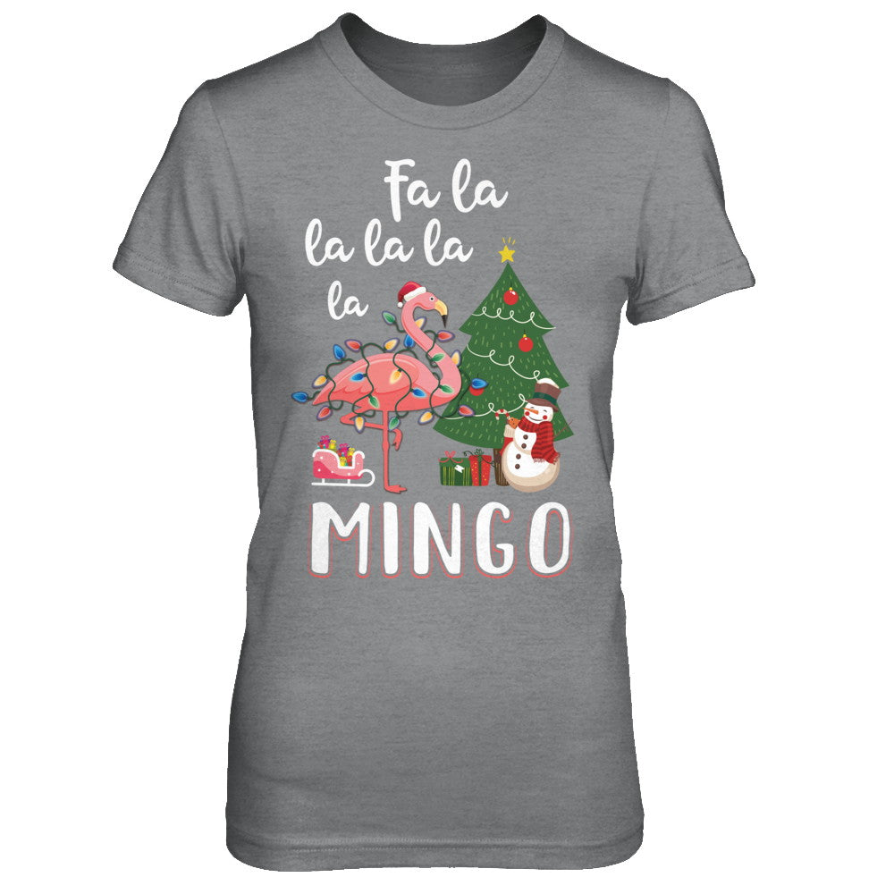 Cute Pink Flamingo Santa Hat Merry Christmas T-Shirt & Hoodie | Teecentury.com