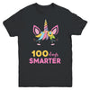 100 Days Smarter Of School Unicorn Girl Gifts Youth Youth Shirt | Teecentury.com