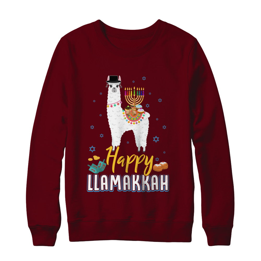 Funny Happy Llamakkah Hanukkah Llama T-Shirt & Sweatshirt | Teecentury.com