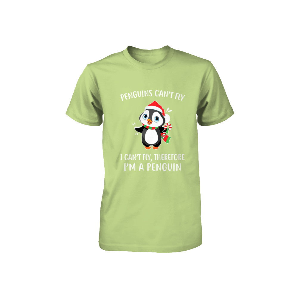 Funny Penguin I Can't Fly Christmas Gift Youth Youth Shirt | Teecentury.com