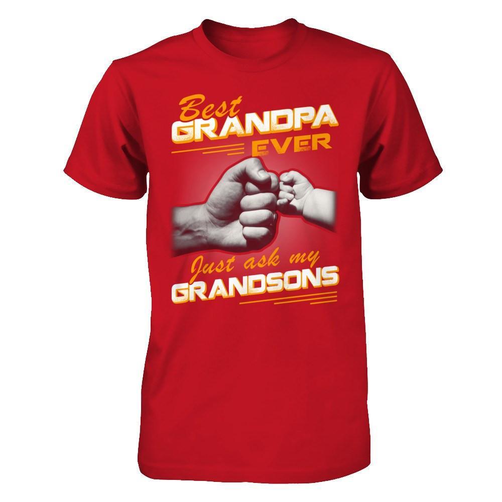 Best Grandpa Ever Just Ask My Grandsons T-Shirt & Hoodie | Teecentury.com