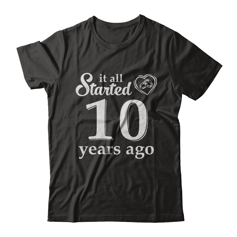 10Th Wedding Anniversary Married Couples 2012 Husband Wife T-Shirt & Hoodie | Teecentury.com