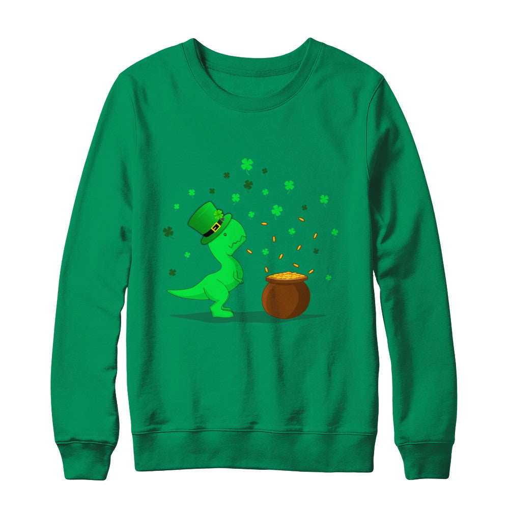 Lucky Dinosaur T-Rex St Patrick's Day Gift T-Shirt & Hoodie | Teecentury.com