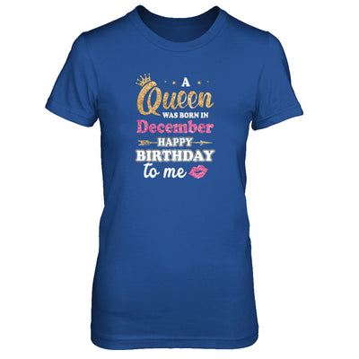 A Queen Was Born In December Happy Birthday Gift T-Shirt & Tank Top | Teecentury.com