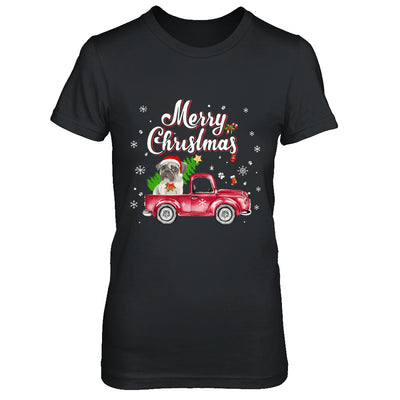 Pug Rides Red Truck Christmas Pajama T-Shirt & Sweatshirt | Teecentury.com