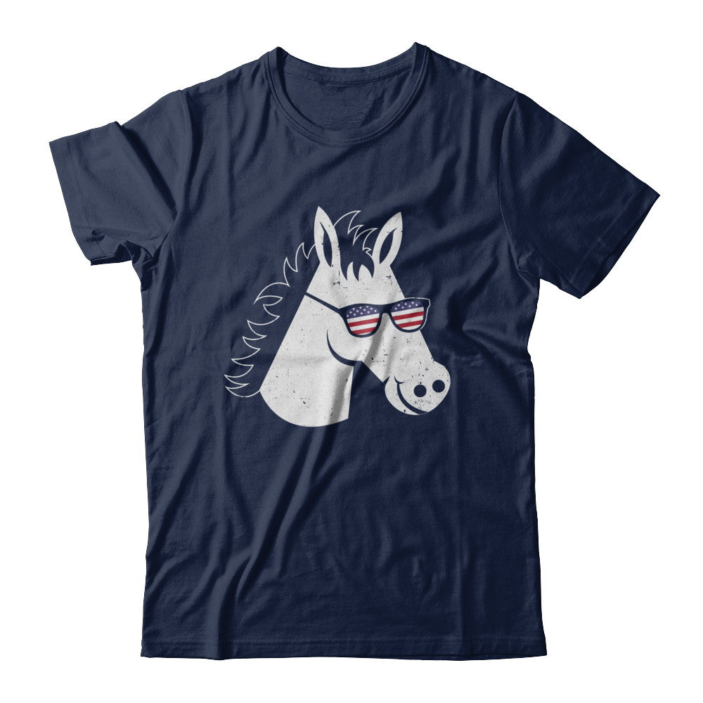 July 4Th Patriotic USA American Flag With Horse T-Shirt & Hoodie | Teecentury.com