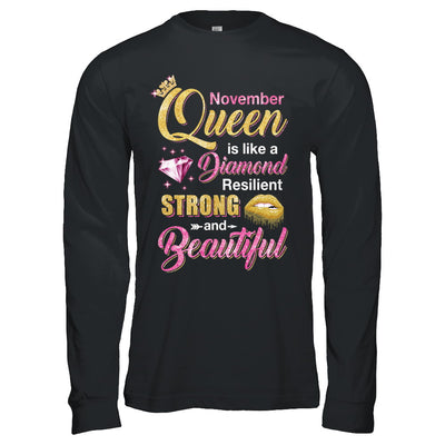 November Girls Queen Is Diamond Strong Beautiful T-Shirt & Hoodie | Teecentury.com