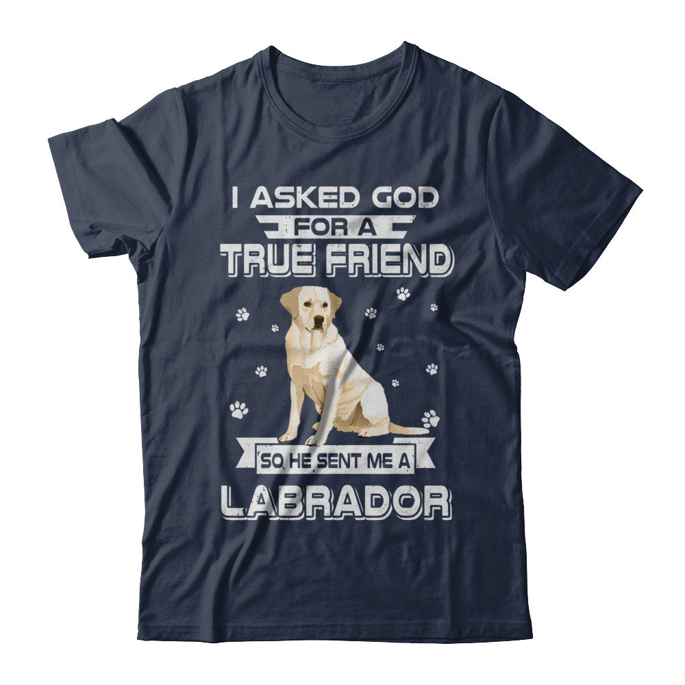 I Asked God For A True Friend So Sent Me Labrador Dog T-Shirt & Hoodie | Teecentury.com