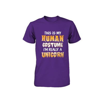 This Is My Human Costume Unicorn Halloween Youth Youth Shirt | Teecentury.com