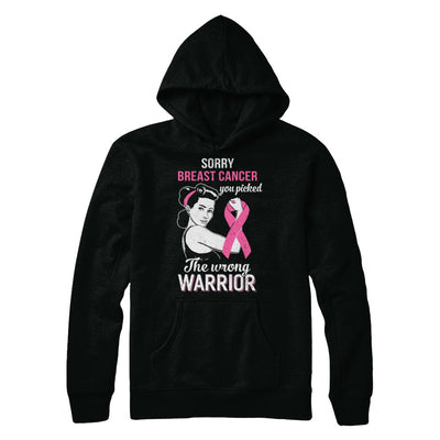 Sorry Cancer You Picked The Wrong Warrior Breast Cancer T-Shirt & Hoodie | Teecentury.com