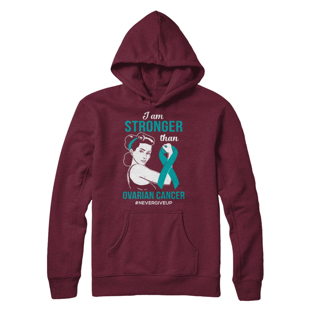 I Am Stronger Than Ovarian Cancer Awareness Support T-Shirt & Hoodie | Teecentury.com