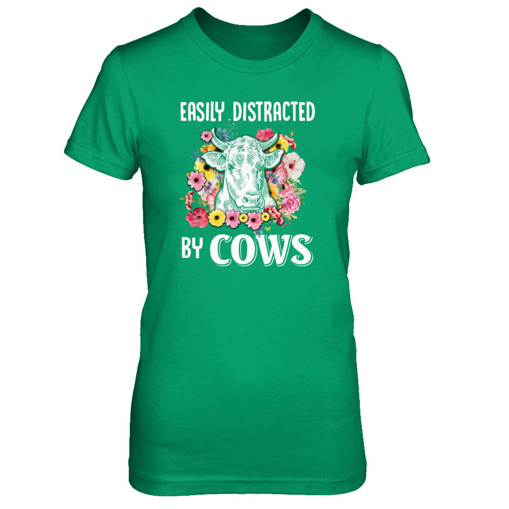 Easily Distracted By Cows T-Shirt & Tank Top | Teecentury.com