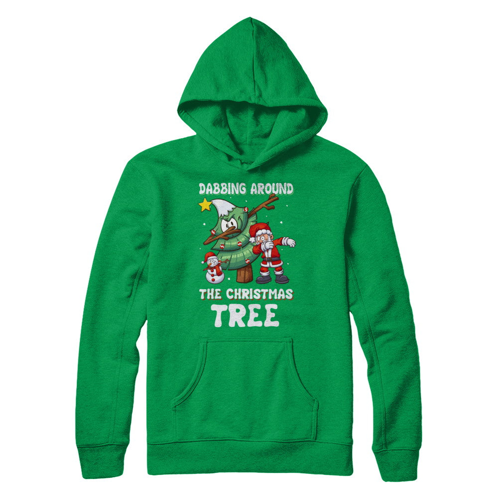 Dabbing Santa Around Christmas Tree T-Shirt & Sweatshirt | Teecentury.com