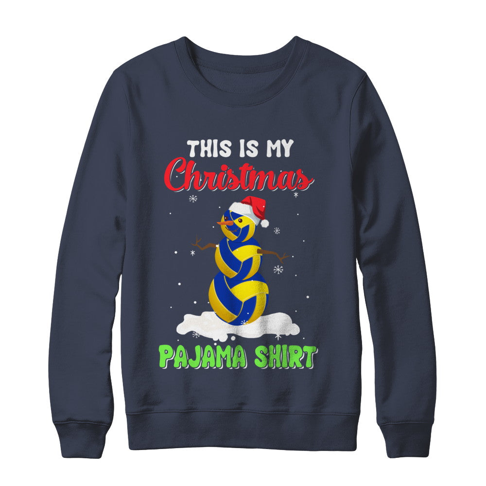 This Is My Christmas Pajama Xmas Snowman Volleyball T-Shirt & Sweatshirt | Teecentury.com