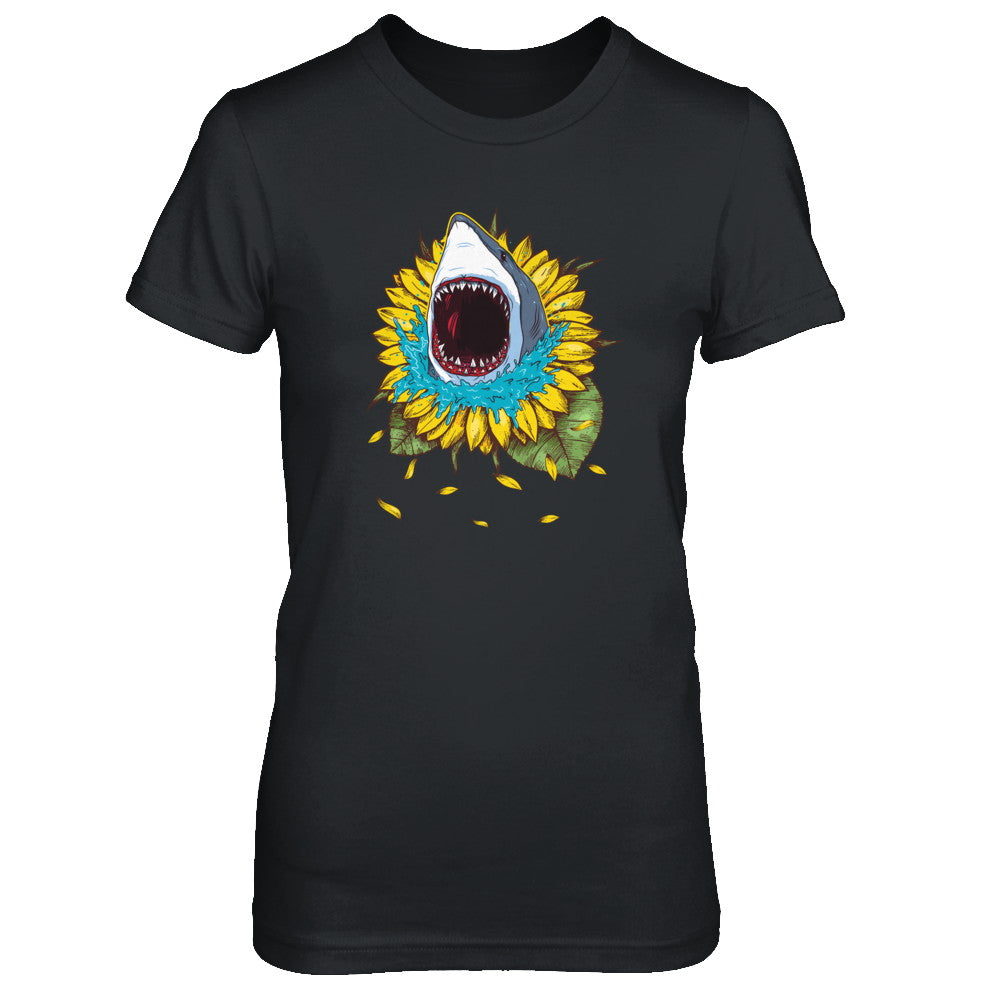 Shark Sunflower Funny Shark Lover Gift T-Shirt & Tank Top | Teecentury.com