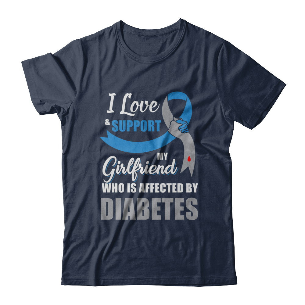 Diabetes Awareness Support Blue Grey Girlfriend Boyfriend T-Shirt & Hoodie | Teecentury.com