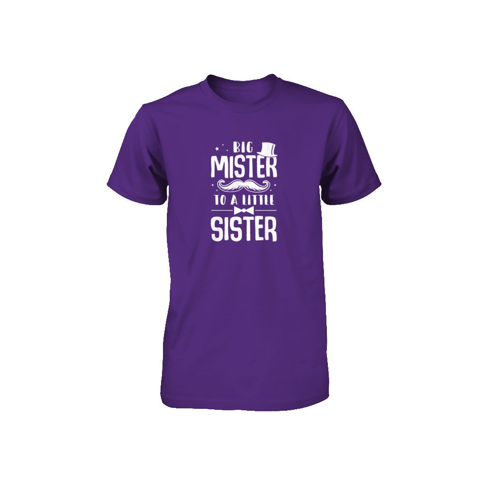 Big Mister To A Little Sister Baby Kid Shower Youth Youth Shirt | Teecentury.com