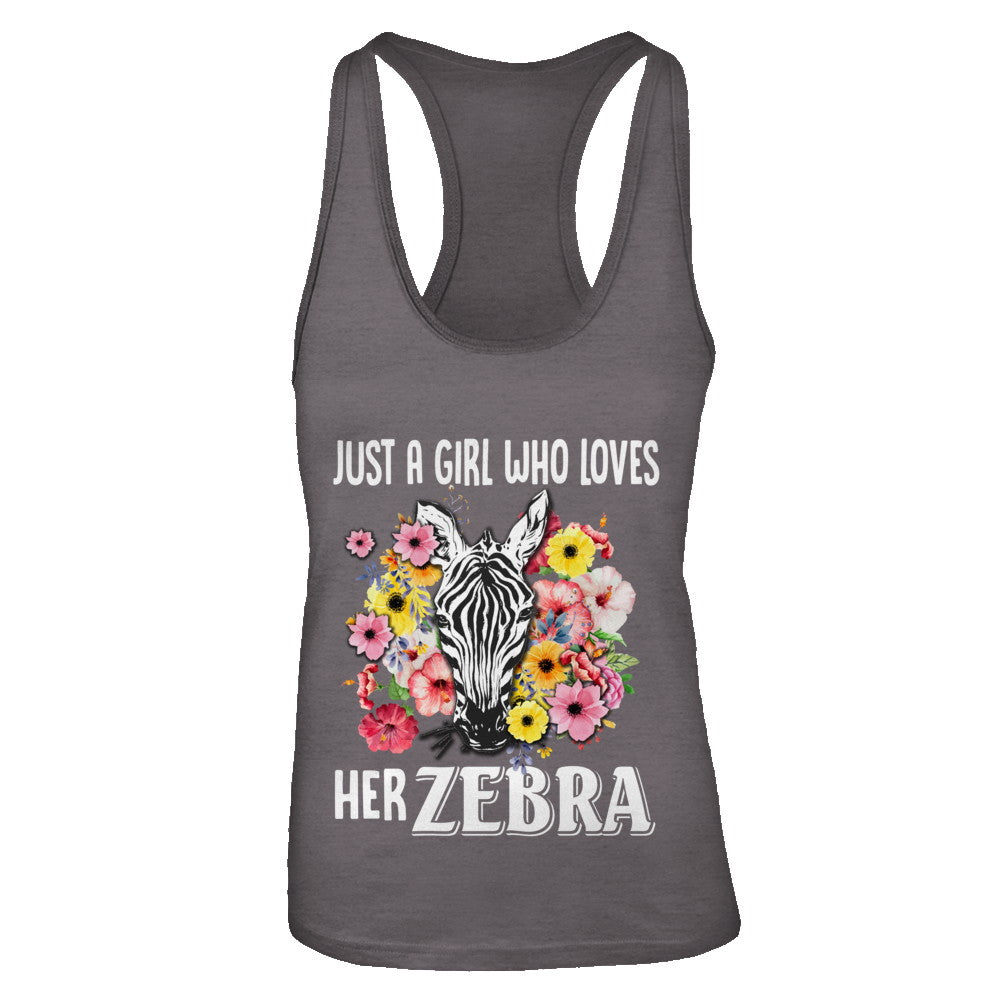 Just A Girl Who Loves Her Zebra T-Shirt & Tank Top | Teecentury.com