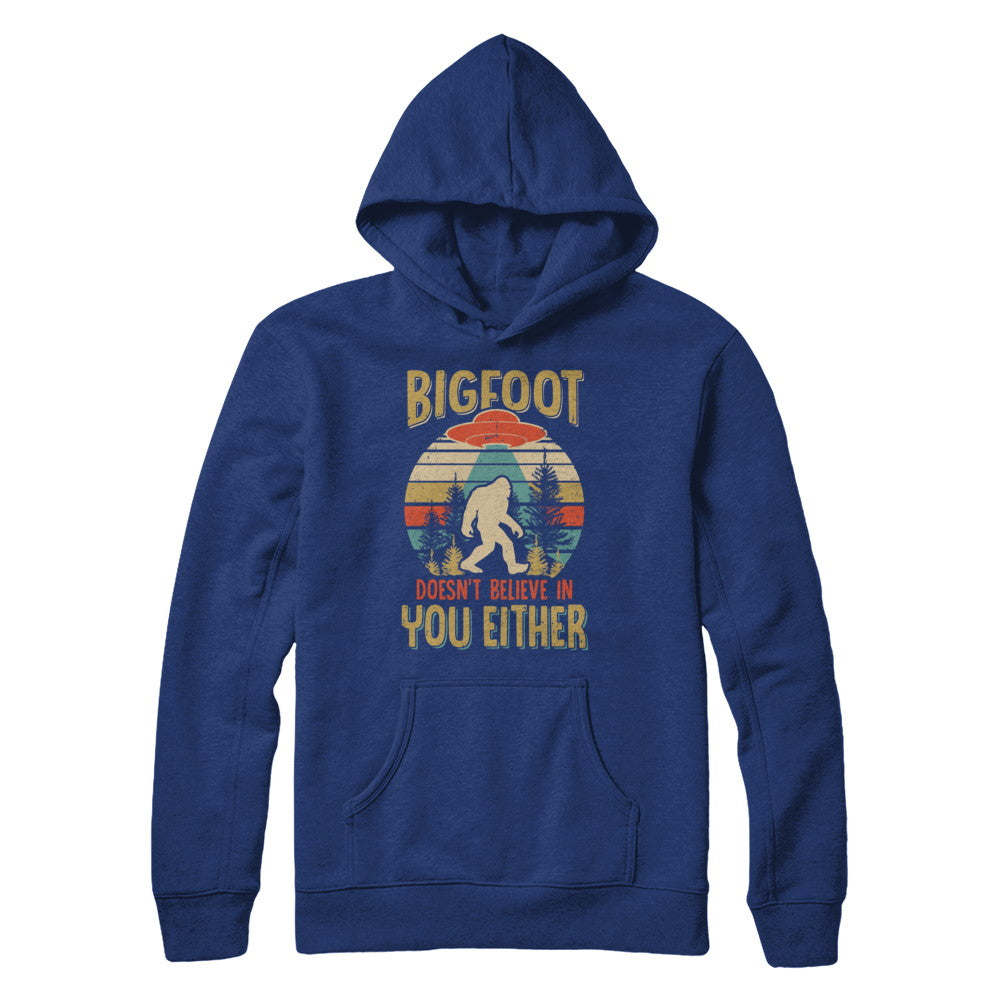 Retro Bigfoot Doesn't Believe In You Either UFO T-Shirt & Hoodie | Teecentury.com