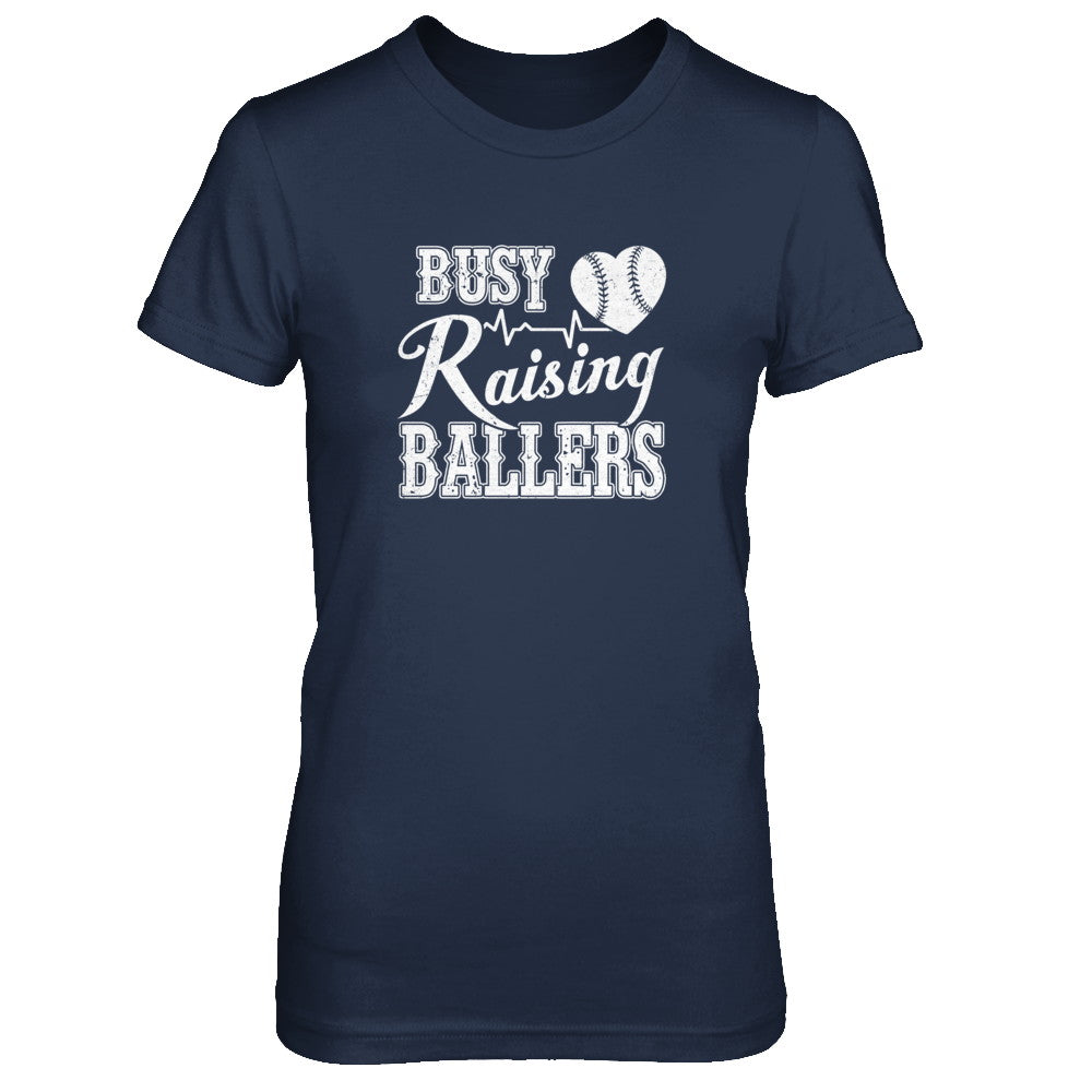 Baseball Shirt Women Busy Raising Ballers Shirt Funny Baseball Mom Short  Sleeve Tee Top at  Women’s Clothing store