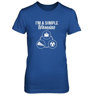I'm A Simple Woman Coffee Pizza Soccer T-Shirt & Tank Top | Teecentury.com