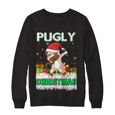 Dabbing Pug Claus Pugly Christmas Ugly Sweater Christmas T-Shirt & Sweatshirt | Teecentury.com