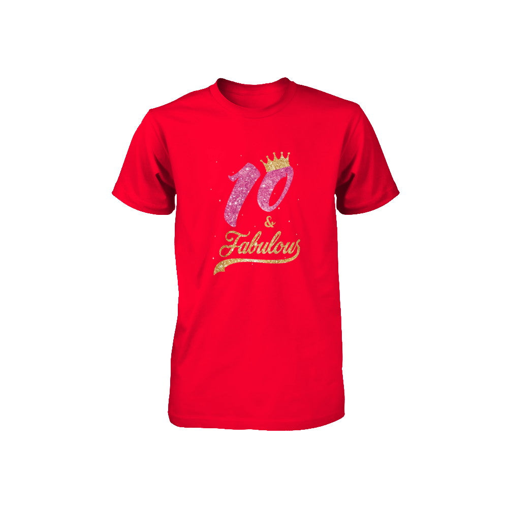 10Th And Fabulous Ten Birthday Youth Youth Shirt | Teecentury.com