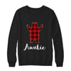 Red Auntie Bear Buffalo Plaid Family Christmas Pajamas T-Shirt & Sweatshirt | Teecentury.com