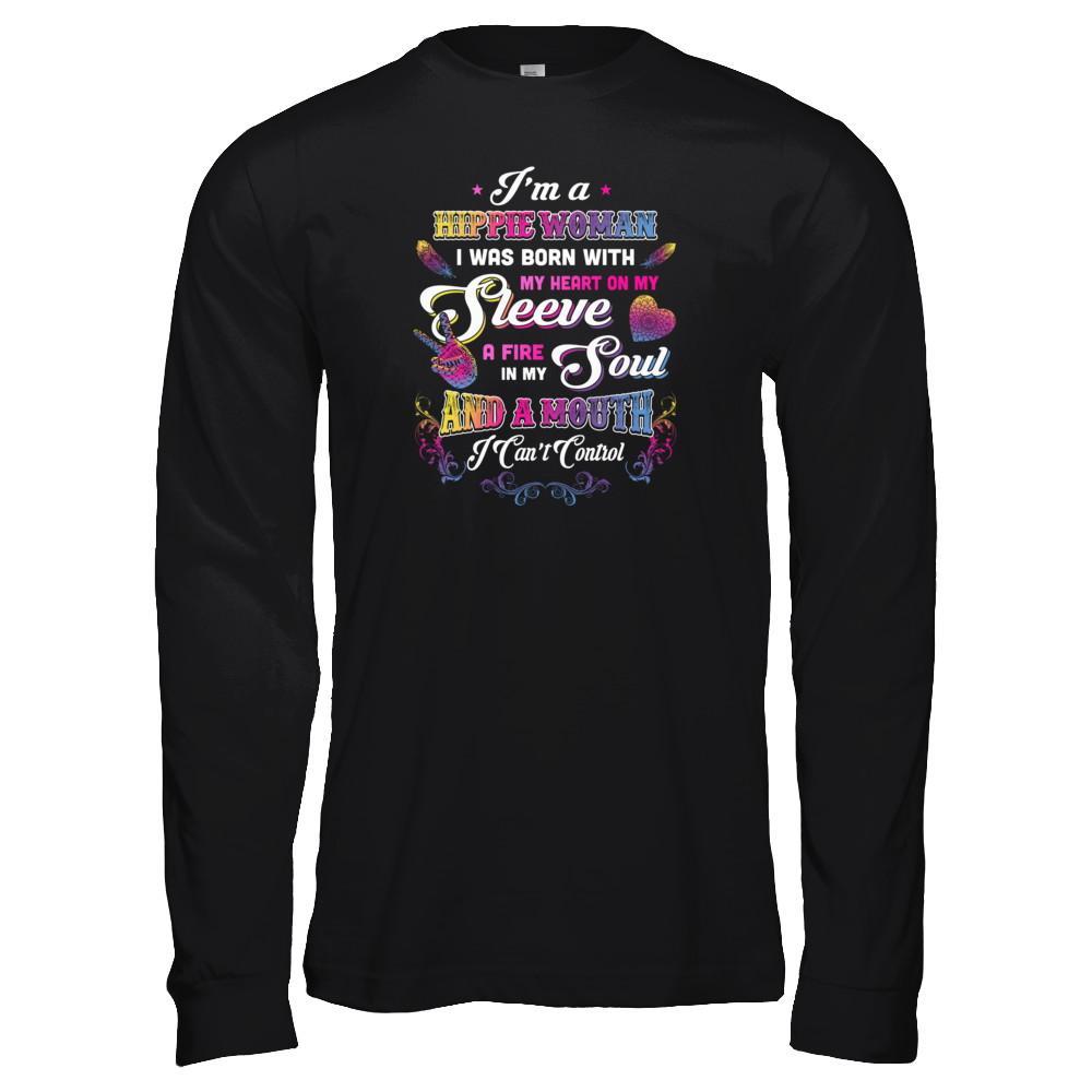 I'm A Hippie Woman I Was Born With My Heart T-Shirt & Tank Top | Teecentury.com