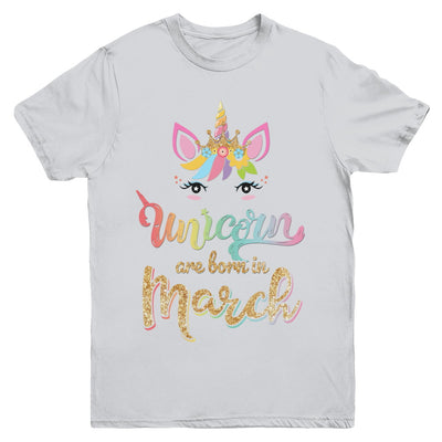 Cute Unicorns Are Born In March Birthday Gift Youth Youth Shirt | Teecentury.com