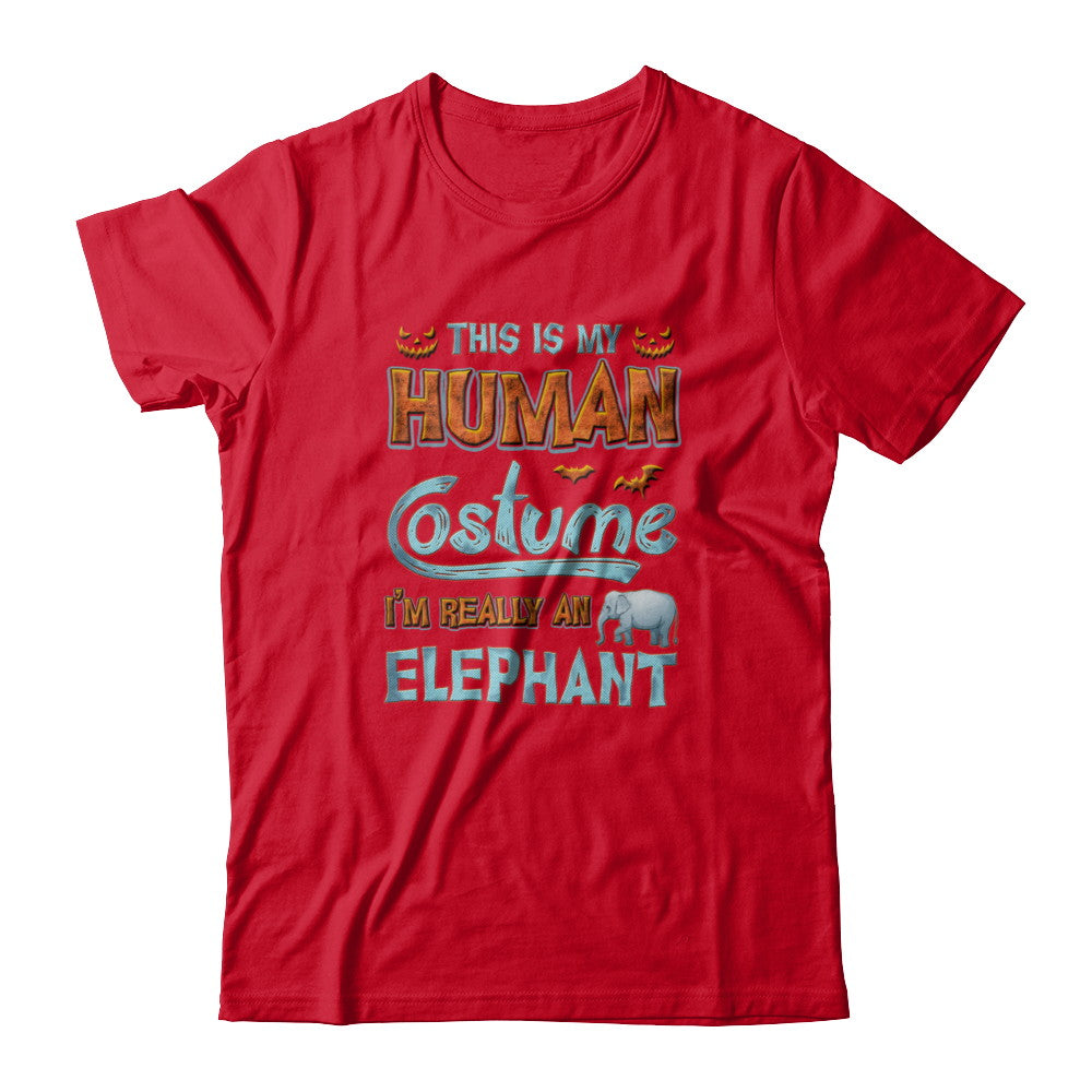 Elephant Halloween My Human Costume I'm Really An Elephant T-Shirt & Tank Top | Teecentury.com
