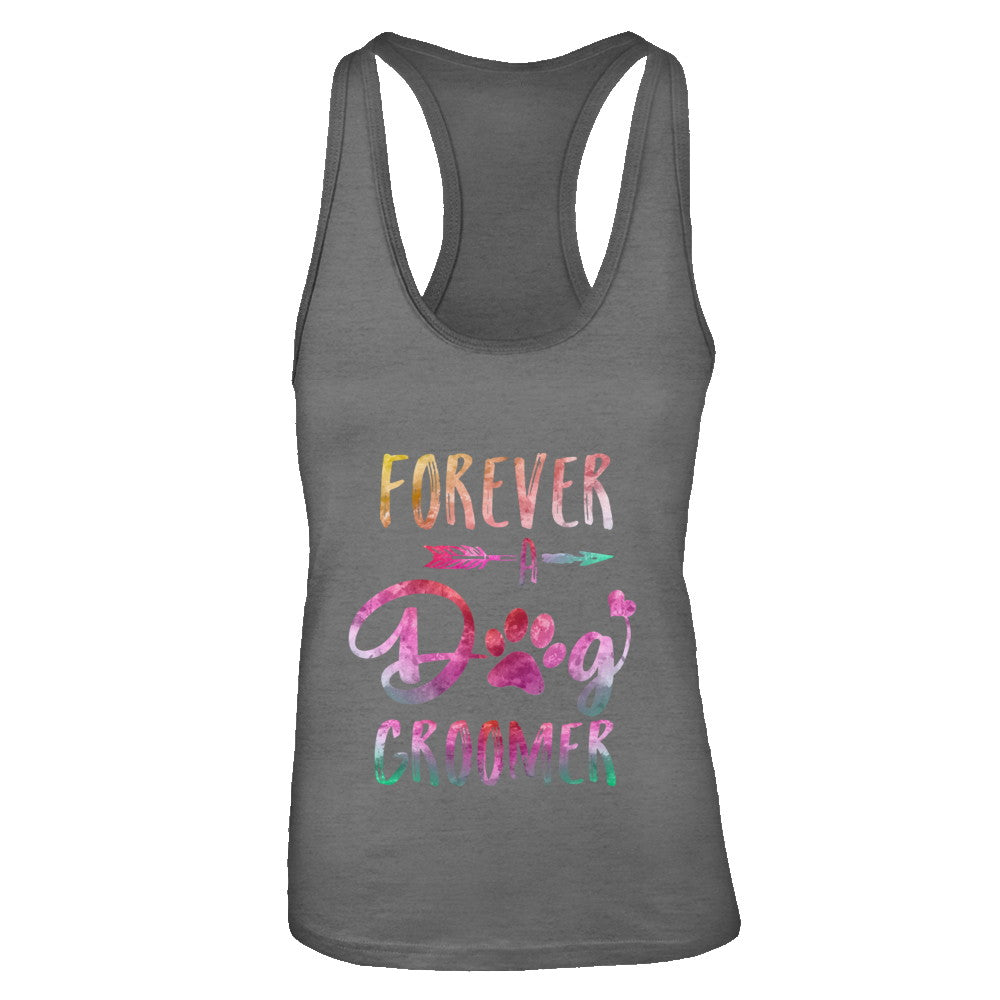 Dog Paw Hairstylist Forever A Dog Groomer For Women T-Shirt & Tank Top | Teecentury.com