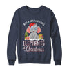 Just A Girl Who Loves Elephants And Christmas T-Shirt & Sweatshirt | Teecentury.com