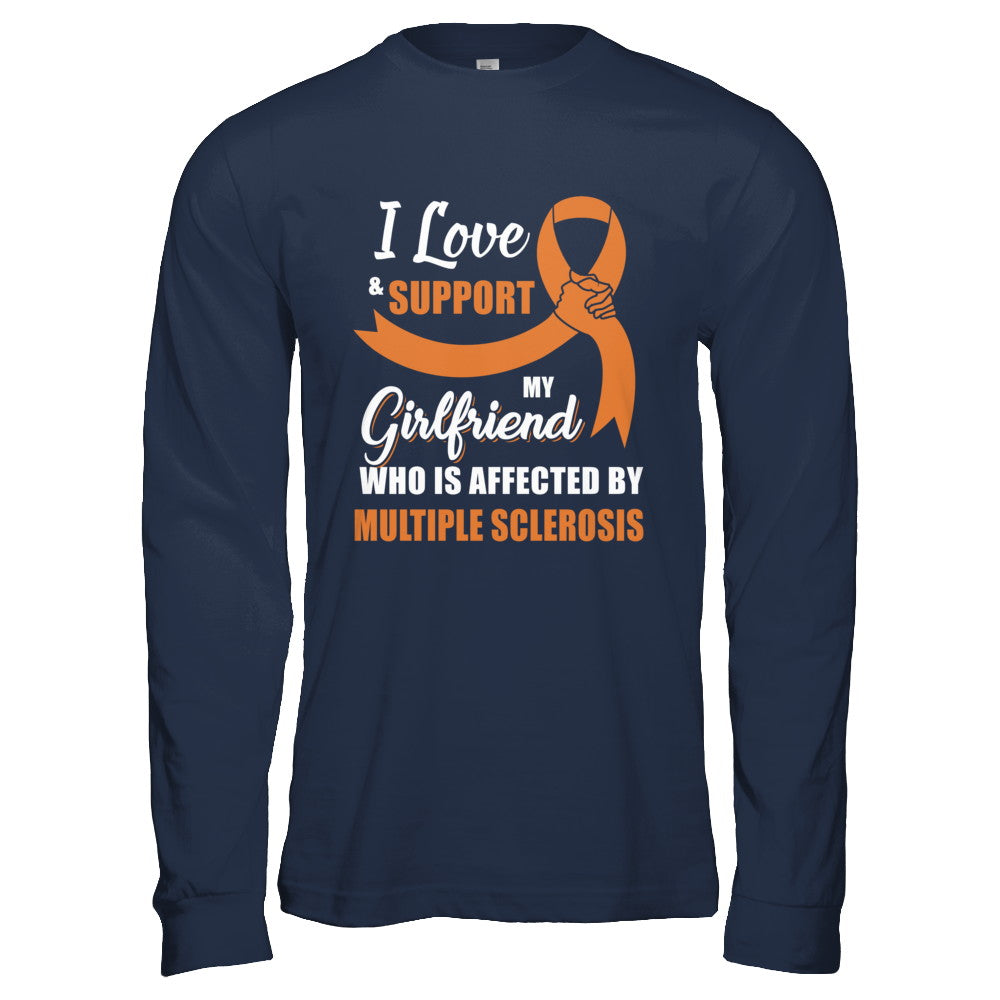 Multiple Sclerosis Awareness Support Orange Girlfriend Boyfriend T-Shirt & Hoodie | Teecentury.com