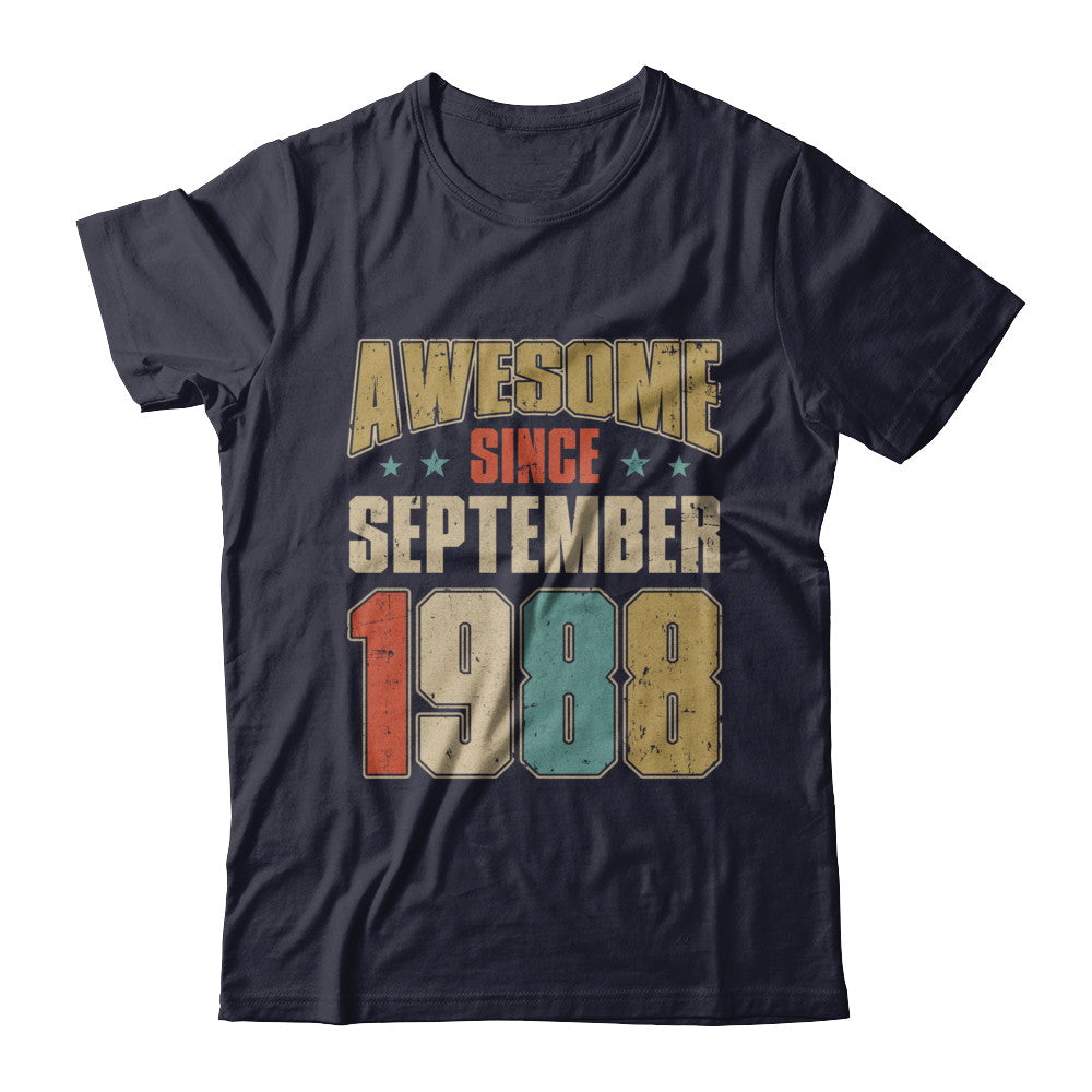 Vintage Retro Awesome Since September 1988 34th Birthday T-Shirt & Hoodie | Teecentury.com