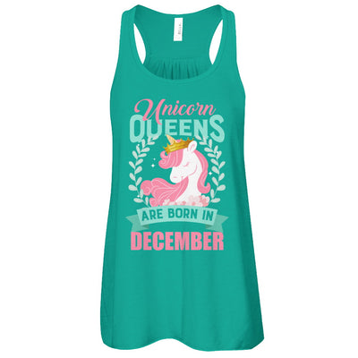 Unicorn Queens Are Born In December Birthday Gift T-Shirt & Tank Top | Teecentury.com