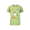 Flossing through 100 Days of School Unicorn Girl Youth Youth Shirt | Teecentury.com