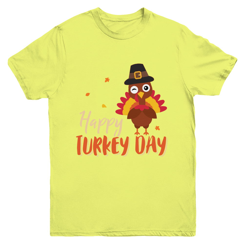 Happy Turkey Day Funny Thanksgiving Gift Youth Youth Shirt | Teecentury.com
