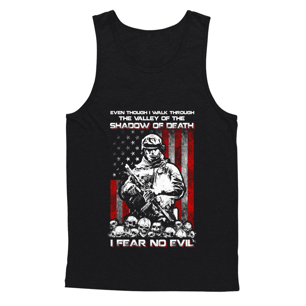 Veteran I Walk Through Shadow Of Death I Fear No Evil T-Shirt & Hoodie | Teecentury.com