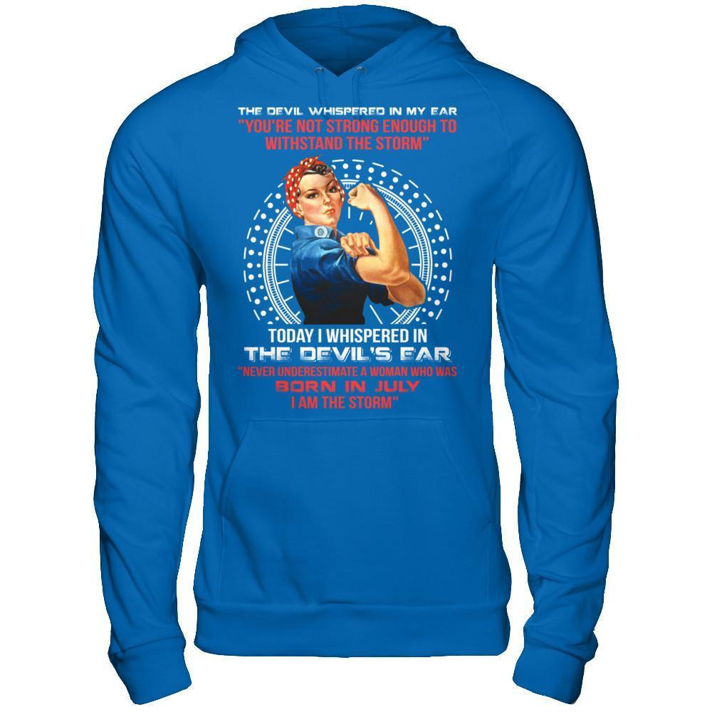 I Whispered Devil Ear Woman Who Was Born In July T-Shirt & Hoodie | Teecentury.com