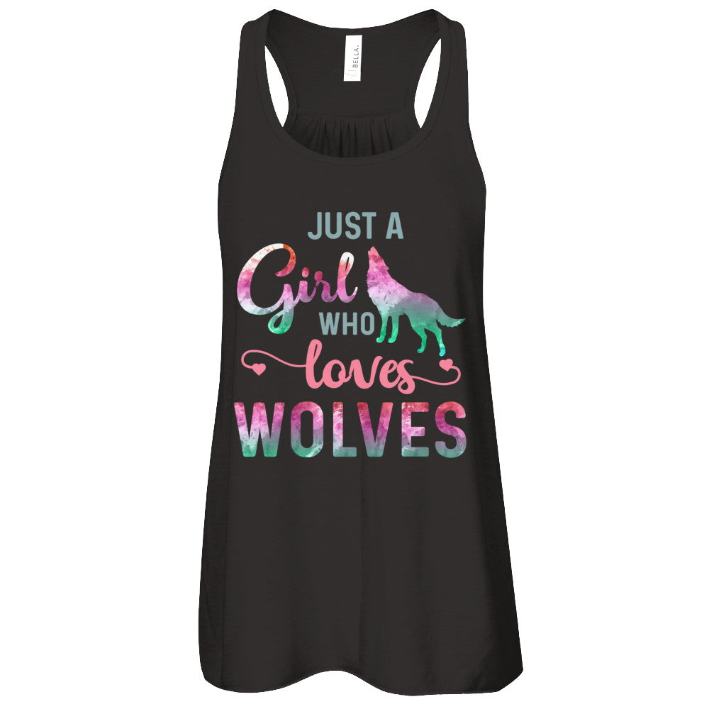 Just A Girl Who Loves Wolves Wolf Lover T-Shirt & Tank Top | Teecentury.com