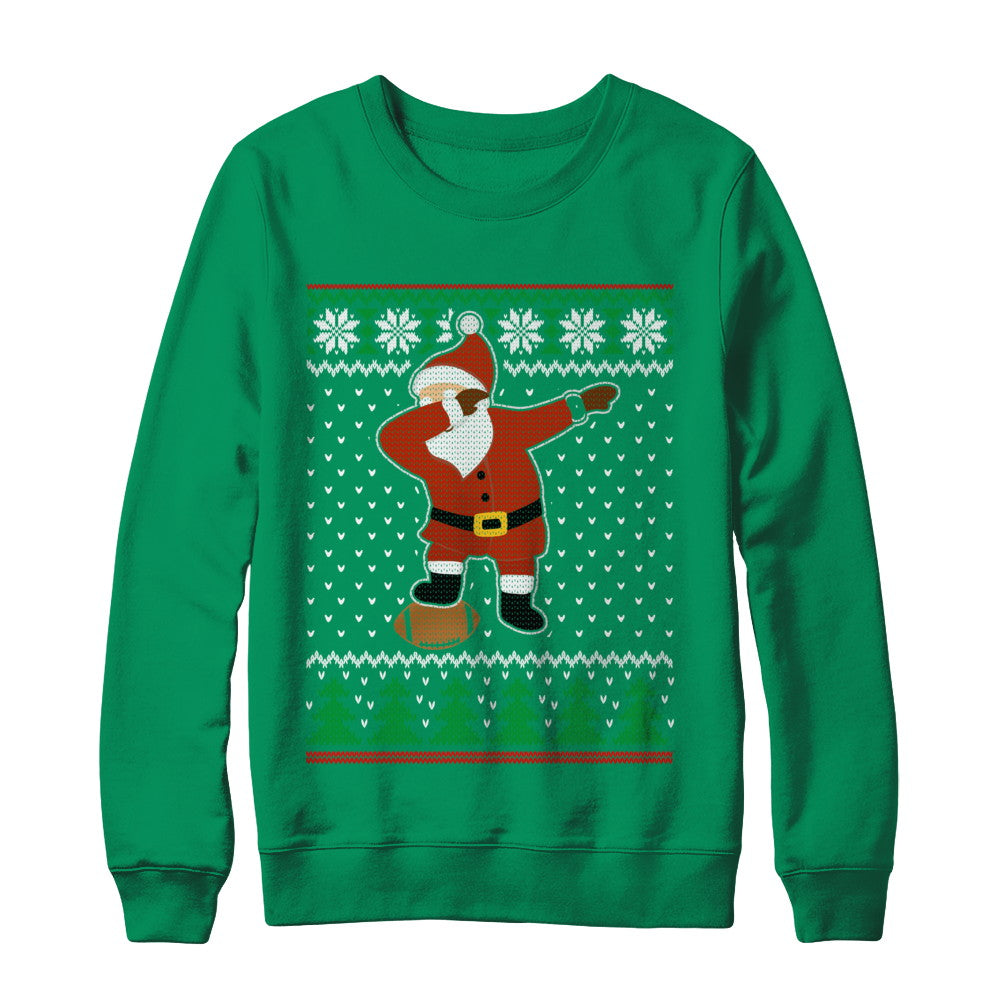 Dabbing Santa Football Ugly Sweater Christmas Shirt Sweatshirt