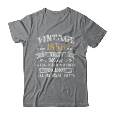 Vintage 64th Birthday Funny 1958 All Original Parts T-Shirt & Hoodie | Teecentury.com