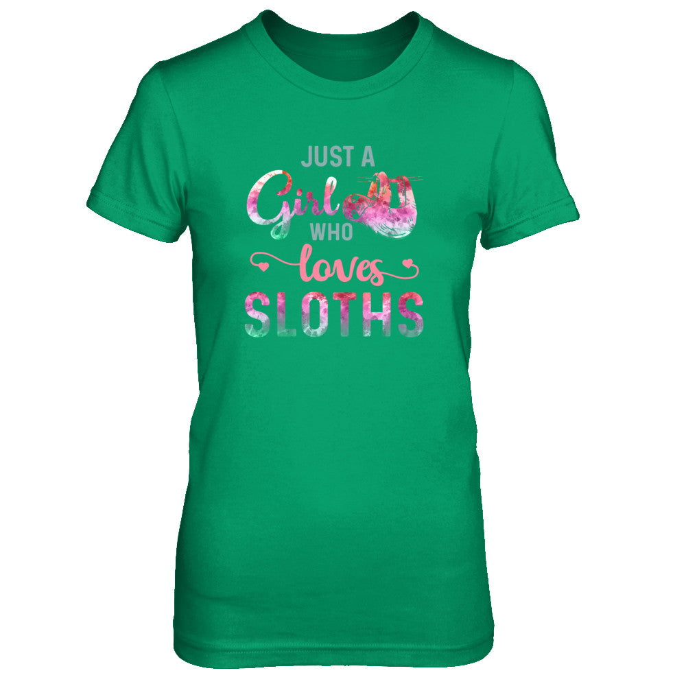 Just A Girl Who Loves Sloths Sloth Lover T-Shirt & Tank Top | Teecentury.com