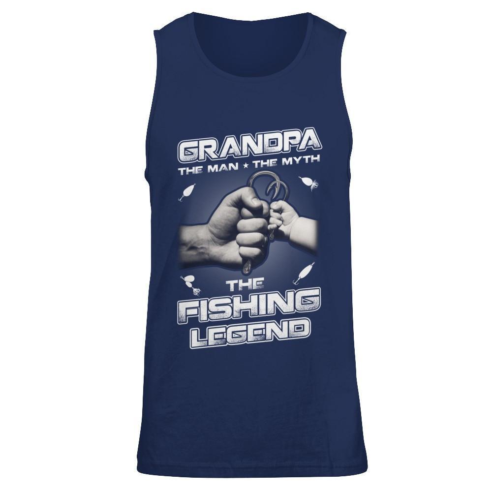 Grandpa The Man The Myth The Fishing Legend T-Shirt & Hoodie | Teecentury.com