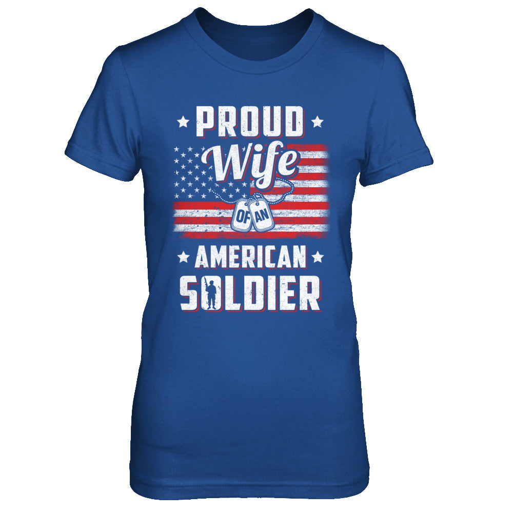 Proud Wife Of A Soldier Army Husband Veteran T-Shirt & Hoodie | Teecentury.com