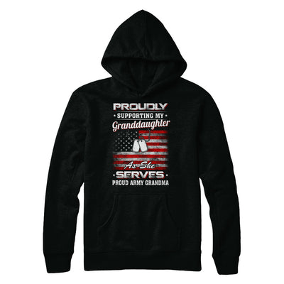 Supporting My Granddaughter As She Serves Proud Army Grandma T-Shirt & Hoodie | Teecentury.com